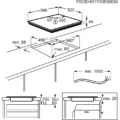 Płyta indukcyjna AEG IKE64471FB FlexiBridge SLIM-FIT 60 cm Czarny Płyta indukcyjna do zabudowy AEG IKE64471FB FlexiBridge SLIM-FIT 60 cm Czarny -schemat instalacji- Ekspert-AGD.com