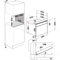 Kuchenka mikrofalowa do zabudowy Whirlpool W11I MW161 Ciemny szary -schemat instalacji- Ekspert-AGD.com