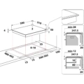 Płyta indukcyjna szklano-ceramiczna do zabudowy Whirlpool WF S4160 BF 59 cm Czarny -schemat instalacji- Ekspert-AGD.com