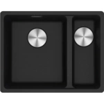 Zlewozmywak do podbudowy lub na równi z blatem Franke Maris MRG 260/160-34-15 Fragranite Onyx, mała komora z prawej strony - Ekspert-AGD.com