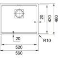 Zlewozmywak Franke Kanon KNG 110-52 Fragranite Color Line Czarny mat -schemat instalacji- Ekspert-AGD..com