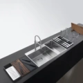 Zlewozmywak Franke Box Center BWX 220-54-27 Stal szlachetna z komorą z akcesoriami z prawej strony 127.0557.960 - obrazek 9