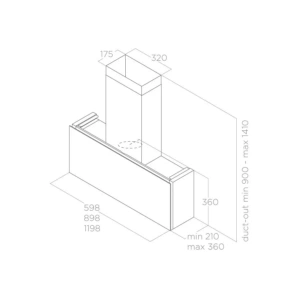 Okap naścienny Elica RULES DEKT/F/120 GRES DEKTON® -schemat instalacji- Ekspert-AGD.com 2