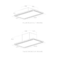 Okap Elica HILIGHT GLASS H30 WH/A/100 (30 cm wysokość) Białe szkło, sufitowy, wyciąg PRF0146246A - obrazek 2