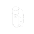 Okap Elica TUBE PRO ISLAND BL MAT/A/43 Czarny matowy, wyspowy, wyciąg PRF0090717B - obrazek 2