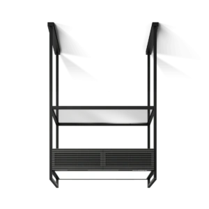 Okap wyspowy Elica OPEN SUITE SUPERIOR BL MAT/F/80 Czarny matowy, pochłaniacz
