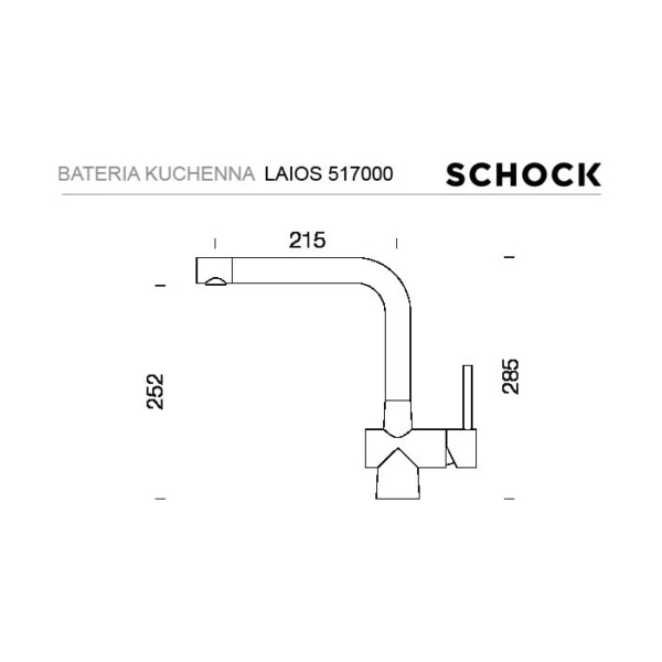 Bateria kuchenna SCHOCK LAIOS 517.000 Copper (COP) ze stałą wylewką - Ekspert-AGD.com 2