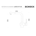 Bateria kuchenna SCHOCK LAIOS 517.120 Inox (EDM) z wyciąganą wylewką - obrazek 2