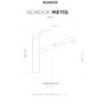 Bateria kuchenna SCHOCK METIS 526.120 Chrom (CHR) z wyciąganą wylewką Bateria kuchenna SCHOCK METIS 526.120 Chrom (CHR) z wyciąganą wylewką - obrazek 2