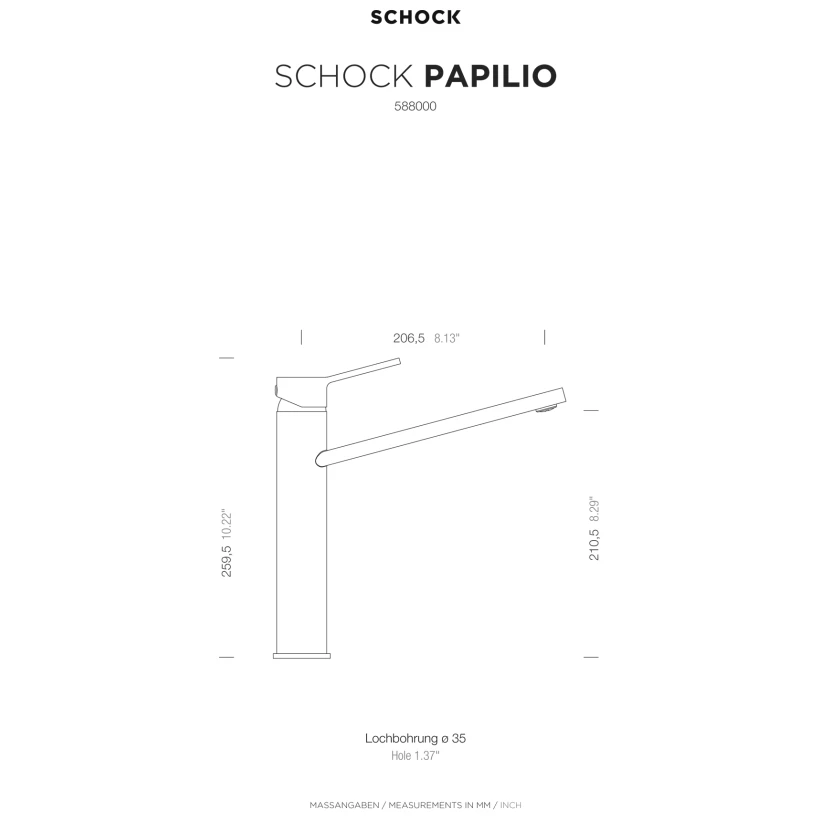 Bateria kuchenna SCHOCK PAPILIO 588.000 Polaris ze stałą wylewką - Ekspert-AGD.com 5