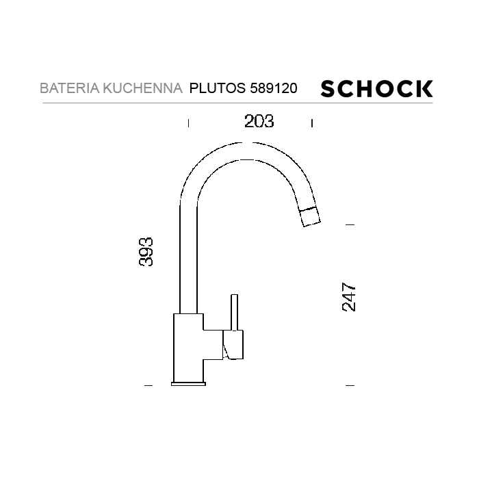 Bateria kuchenna SCHOCK PLUTOS 589.120 Chrom (CHR) z wyciąganą wylewką - Ekspert-AGD.com 5