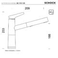 Bateria kuchenna SCHOCK SC510.120 Polaris wyciągana wylewka z funkcją prysznica - obrazek 2