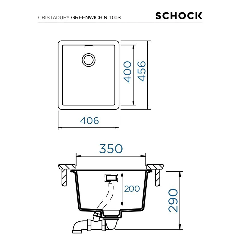 Zlewozmywak SCHOCK GREENWICH N-100S Magma CRISTADUR - Ekspert-AGD.com 4