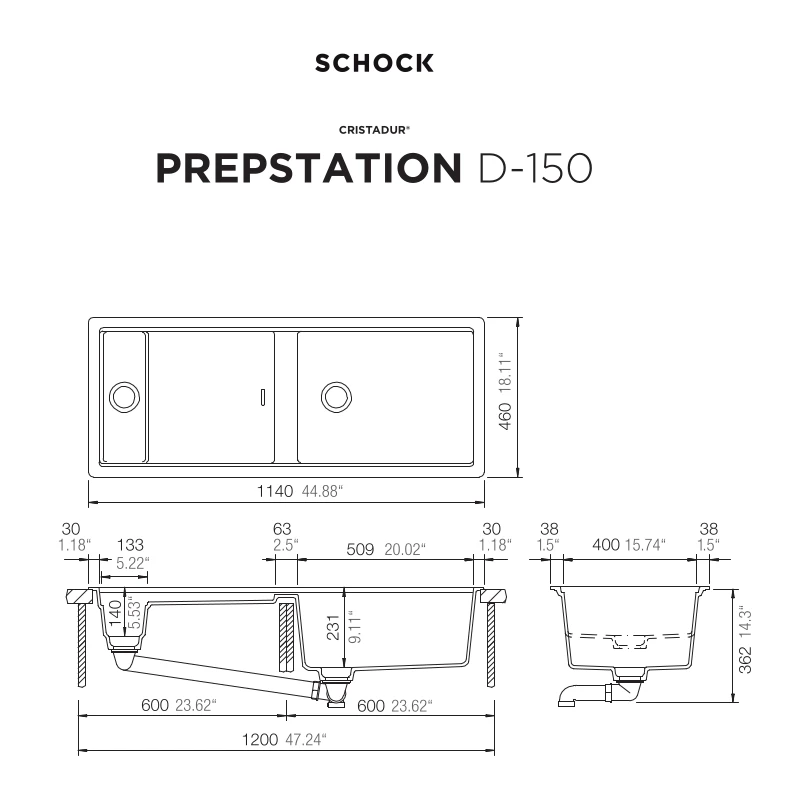 Zlewozmywak SCHOCK PREPSTATION D-150 U – podwieszany Twilight CRISTADUR 6 Zlewozmywak SCHOCK PREPSTATION D-150 U – podwieszany Twilight CRISTADUR - Ekspert-AGD.com 6