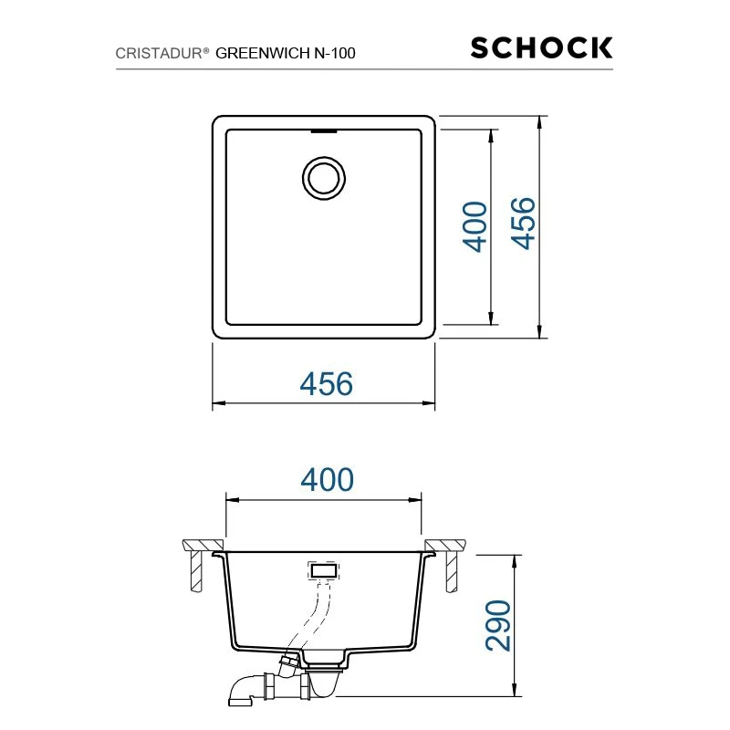 Zlewozmywak SCHOCK GREENWICH N-100 Stone CRISTADUR - Ekspert-AGD.com 4