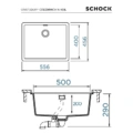 Zlewozmywak SCHOCK GREENWICH N-100L Polaris CRISTADUR - obrazek 2