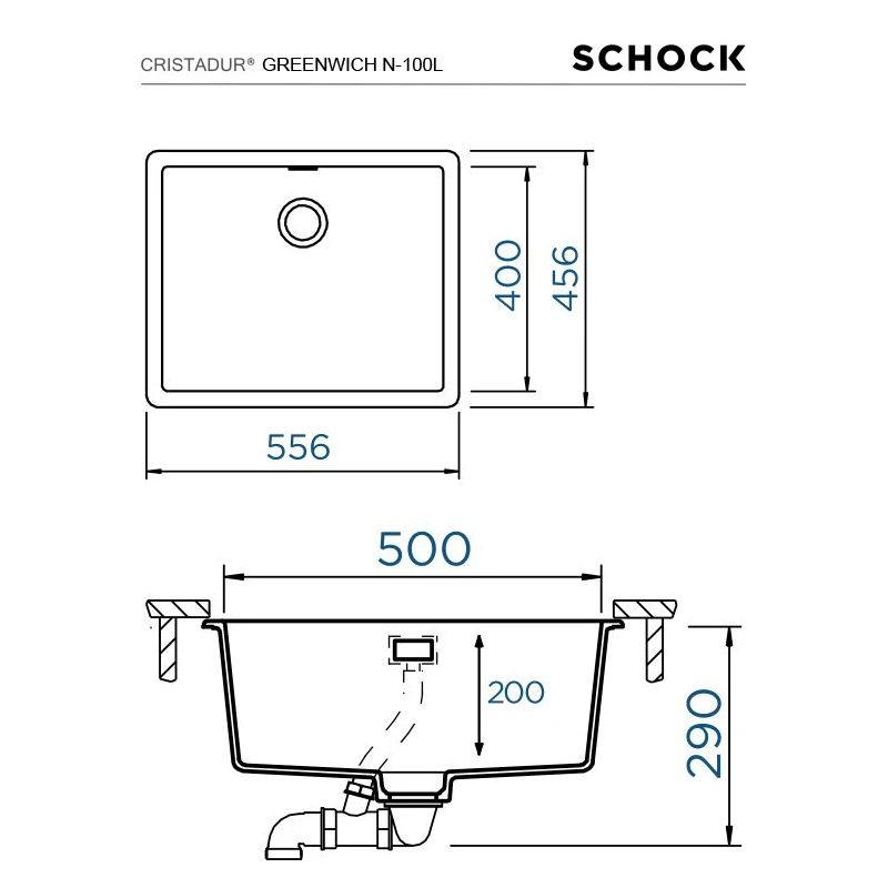 Zlewozmywak SCHOCK GREENWICH N-100L Polaris CRISTADUR - Ekspert-AGD.com 6