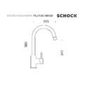 Bateria kuchenna SCHOCK PLUTOS 589.120 Alpina z wyciąganą wylewką Bateria kuchenna SCHOCK PLUTOS 589.120 Alpina z wyciąganą wylewką - obrazek 2