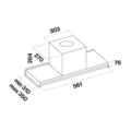 Okap Falmec Virgola Evo 60 Inox 600 m3/h, zintegrowany Okap Falmec Virgola Evo 60 Inox 600 m3/h, zintegrowany - obrazek 2