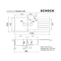 Zlewozmywak SCHOCK SIGNUS D-200 Magma CRISTADUR - obrazek 2