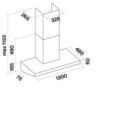 Okap Falmec Marte Pro 120 Inox 950 m3/h, przyścienny - obrazek 2