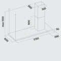 Okap Falmec Lumen Isola 175 Prawy Inox 800 m3/h, wyspowy - obrazek 2