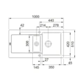 Zlewozmywak Franke Maris MRK 651-100 Fraceram Onyx 124.0379.975 - obrazek 2