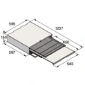 Łącznik, Wysuwana półka z koszem na pranie ASKO HDB1153T 15 cm Szary metaliczny - obrazek 4