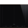 Płyta indukcyjna do zabudowy SMEG SIM6644R 60 cm Czarne szkło + miedź