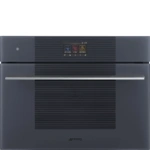 Kompaktowy piekarnik parowy do zabudowy SMEG SO4104S4PG Steam100 Pro Neptune Grey