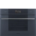 Kompaktowy piekarnik z mikrofalą do zabudowy SMEG SO4102M1G Micro combi Neptune Grey