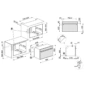 Piekarnik do zabudowy SMEG SFP9302TN Czarny mat - Rysunek techniczny