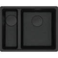Zlewozmywak do podbudowy Franke Maris MRG 160-34-15 SBL Fragranite Onyx/Czarny odpływ, mała komora z lewej