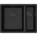 Zlewozmywak do podbudowy Franke Maris MRG 160-34-15 SBR Fragranite Onyx/Czarny odpływ, mała komora z prawej