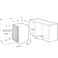 Zmywarka do zabudowy Gorenje GV663B65XXL 60 cm - Schemat zabudowy