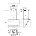 Okap kominowy Gorenje WHI649EXGW 60 cm Biały/Inox - Rysunek techniczny