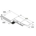 Łącznik Wysuwana deska do prasowania ASKO HI150T 15 cm Szary metaliczny - Rysunek techniczny