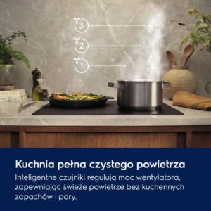 Okap Electrolux LFG815K AutoSense Hob2Hood Breeze 54 cm Czarny, zintegrowany Okap do zabudowy Electrolux LFG815K AutoSense Hob2Hood Breeze 54 cm Czarny 02