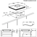 Płyta indukcyjna do zabudowy AEG TO64IB00FB Bridge SLIM FIT 60 cm Czarny - Schemat zabudowy