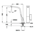 Bateria kuchenna Teka IC 915 N BK Czarny - Rysunek techniczny