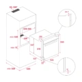 Piekarnik do zabudowy Teka NEO HSB 6450 WH Biały - Schemat zabudowy
