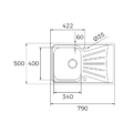 Zlewozmywak Teka STARBRIGHT 45 E-XM 1B 1D Stal szlachetna 115120036 - obrazek 7