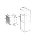 Piekarnik parowy do zabudowy Gorenje BSA6138B Czarny - Schemat zabudowy