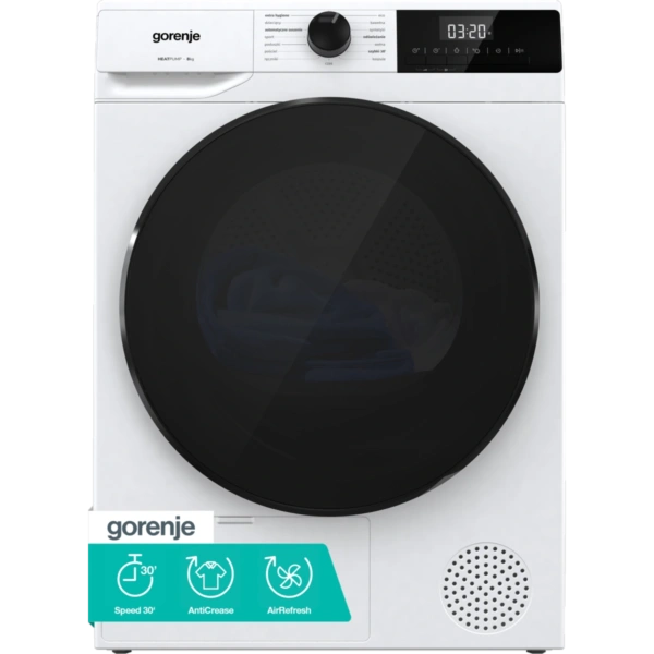 Suszarka Gorenje DHNA82/PL 8 kg, wolnostojąca, z pompą ciepła Suszarka wolnostojąca Gorenje DHNA82/PL 8 kg, z pompą ciepła