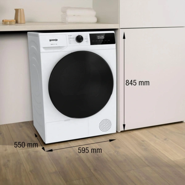 Suszarka Gorenje DHNA82/PL 8 kg, wolnostojąca, z pompą ciepła 3 Suszarka Gorenje DHNA82/PL 8 kg, wolnostojąca, z pompą ciepła - Ekspert-AGD.com 3