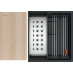 Zlewozmywak Franke Kanon KNG PRO 110-37 Czarny mat/Czarny odpływ + Bateria Active L Twist Czarny mat 125.0749.685 - Ekspert-AGD.com