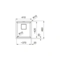Zlewozmywak Franke Kanon KNG PRO 110-37 Onyx/Czarny odpływ Fragranite 125.0749.654 - obrazek 3