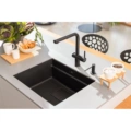 Zlewozmywak Franke Kanon KNG PRO 110-52 Czarny mat/Czarny odpływ + Bateria Active L Twist Czarny mat 125.0749.686 - obrazek 6
