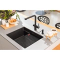 Zlewozmywak Franke Kanon KNG PRO 110-52 Czarny mat/Czarny odpływ + Bateria Active L Twist Czarny mat 125.0749.686 - obrazek 7