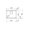 Zlewozmywak Franke Kanon KNG PRO 110-52 Czarny mat/Czarny odpływ + Bateria Active L Twist Czarny mat 125.0749.686 - obrazek 8